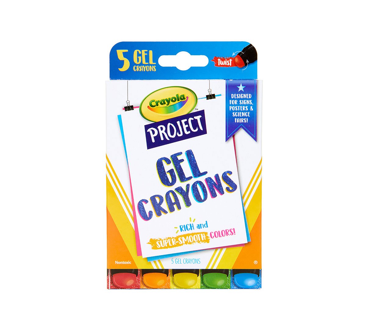 Crayola Project Gel Crayons  5 Count Front View