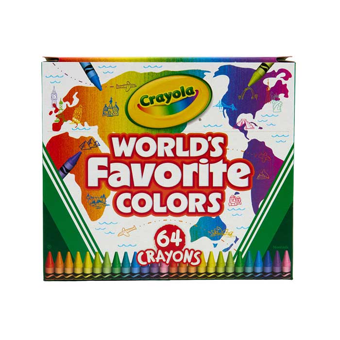 Crayola 64ct Crayon Set – World's Favorite Colors