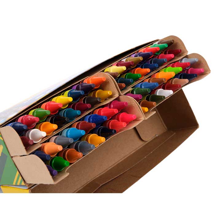 Crayola 64 Count Crayons, America’s 250th Birthday Special Edition Crayons inside view.