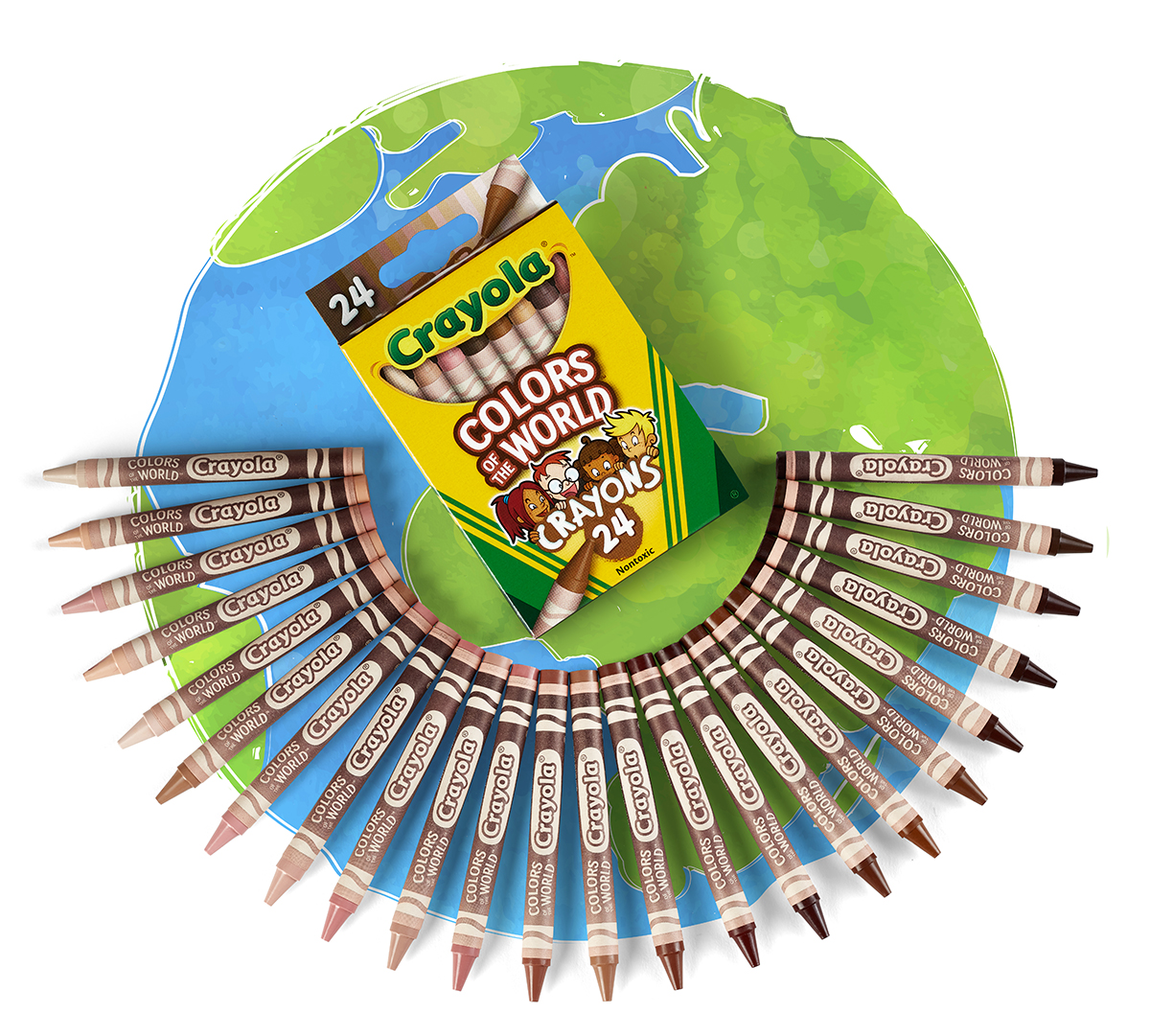 Colors of the World Skin Tone Crayons  24 Count