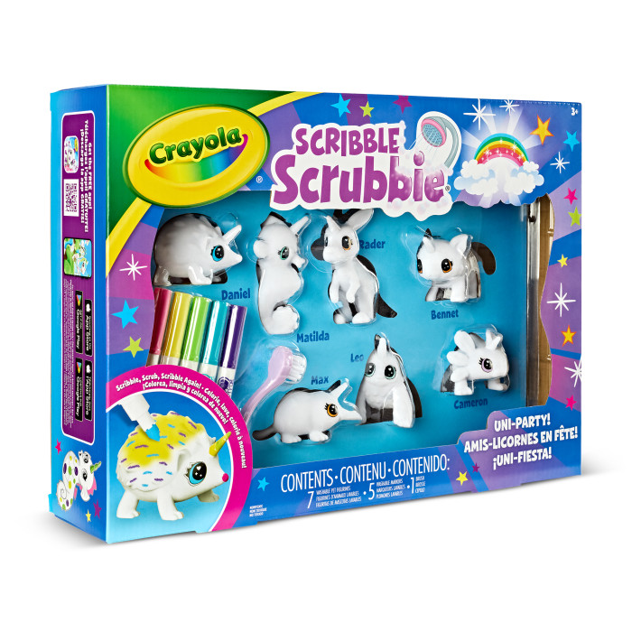 Scribble Scrubbie Uni-Pets 7 Count PackSide view