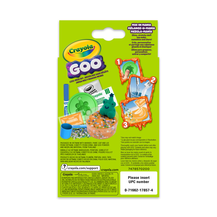 Goo Mix-In Mania Frog PlaysetBack view