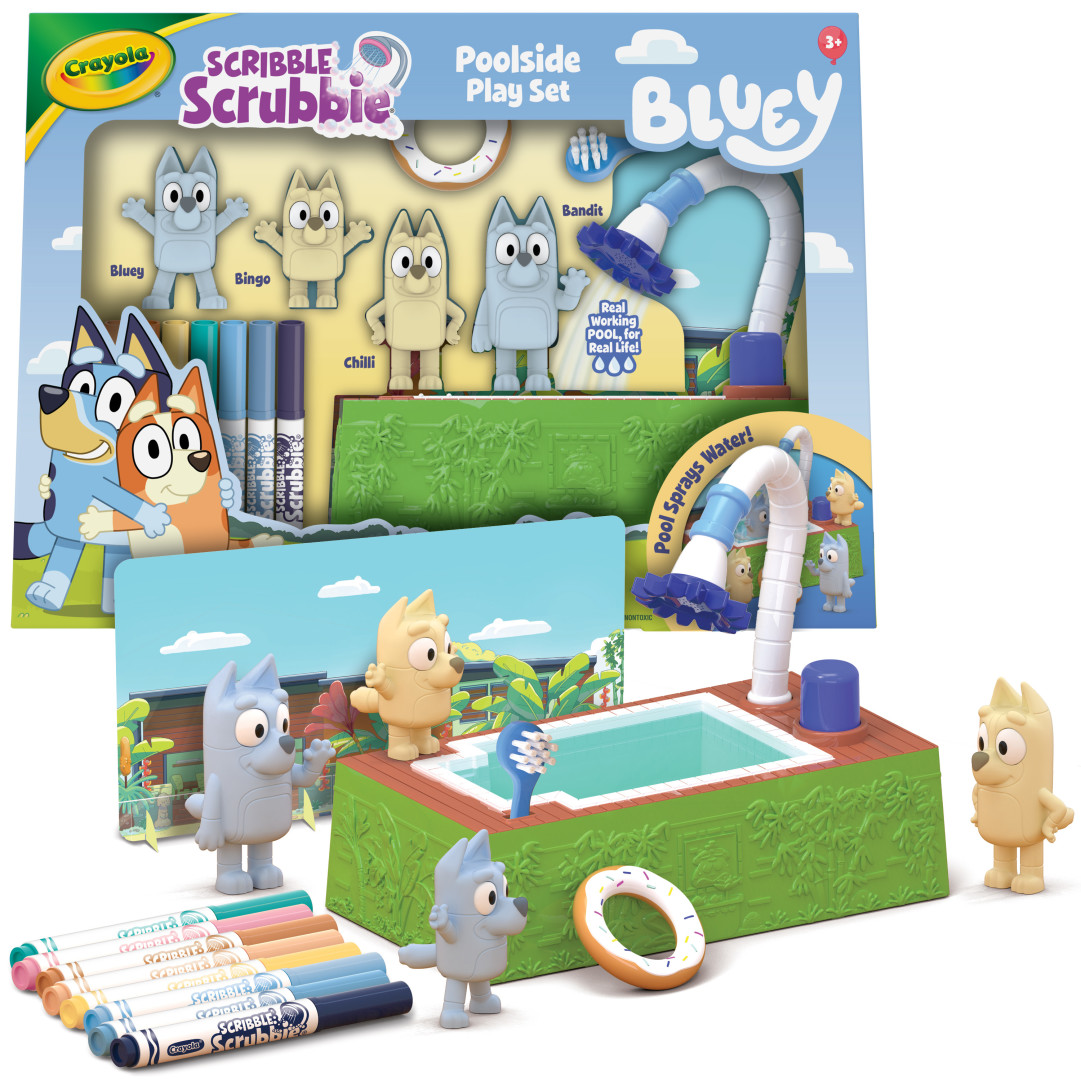 Scribble Scrubbie™ - Bluey Poolside Playset Front view