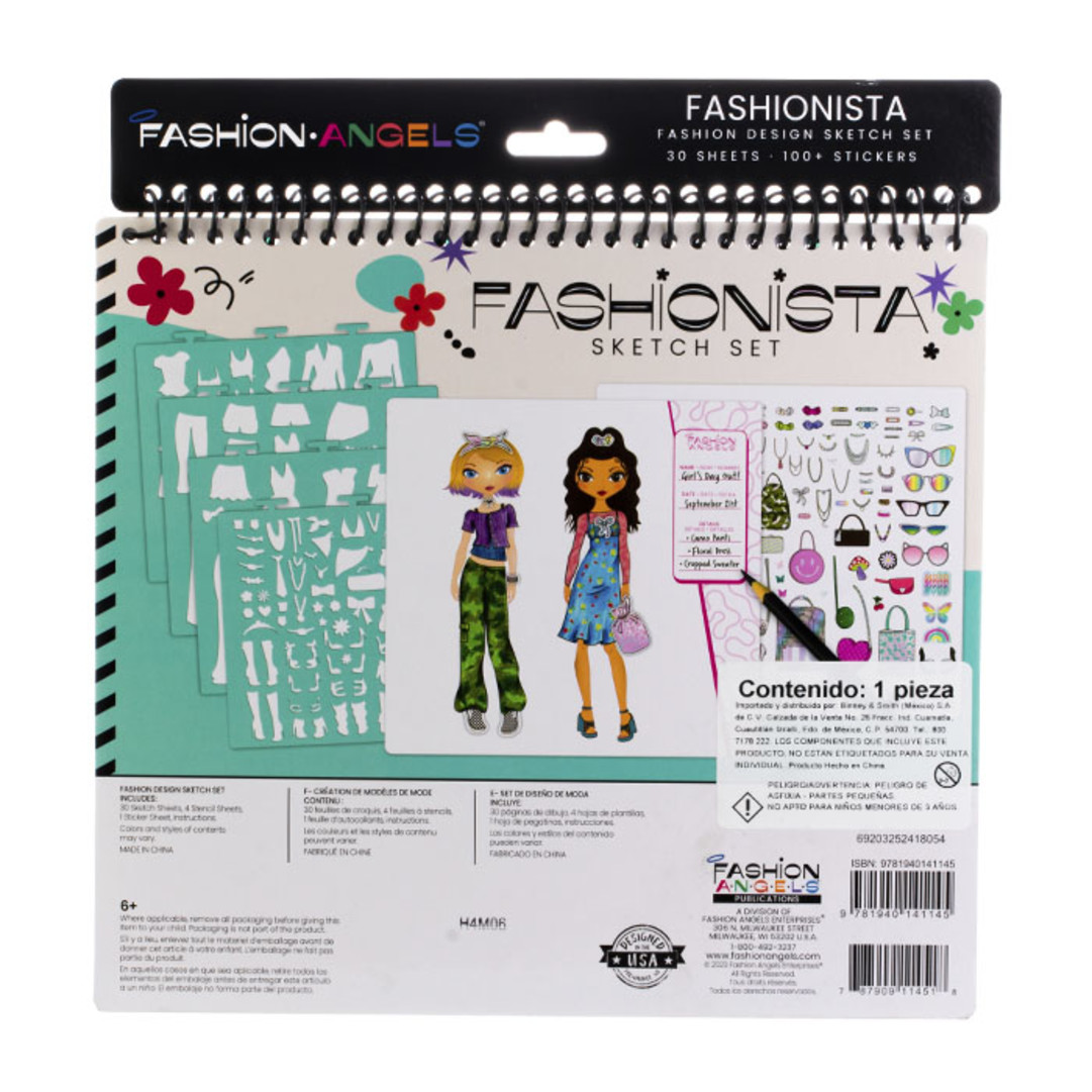 Cuadernillo Diseadora de Modas - "Fashion Sketch portfolio" Back view