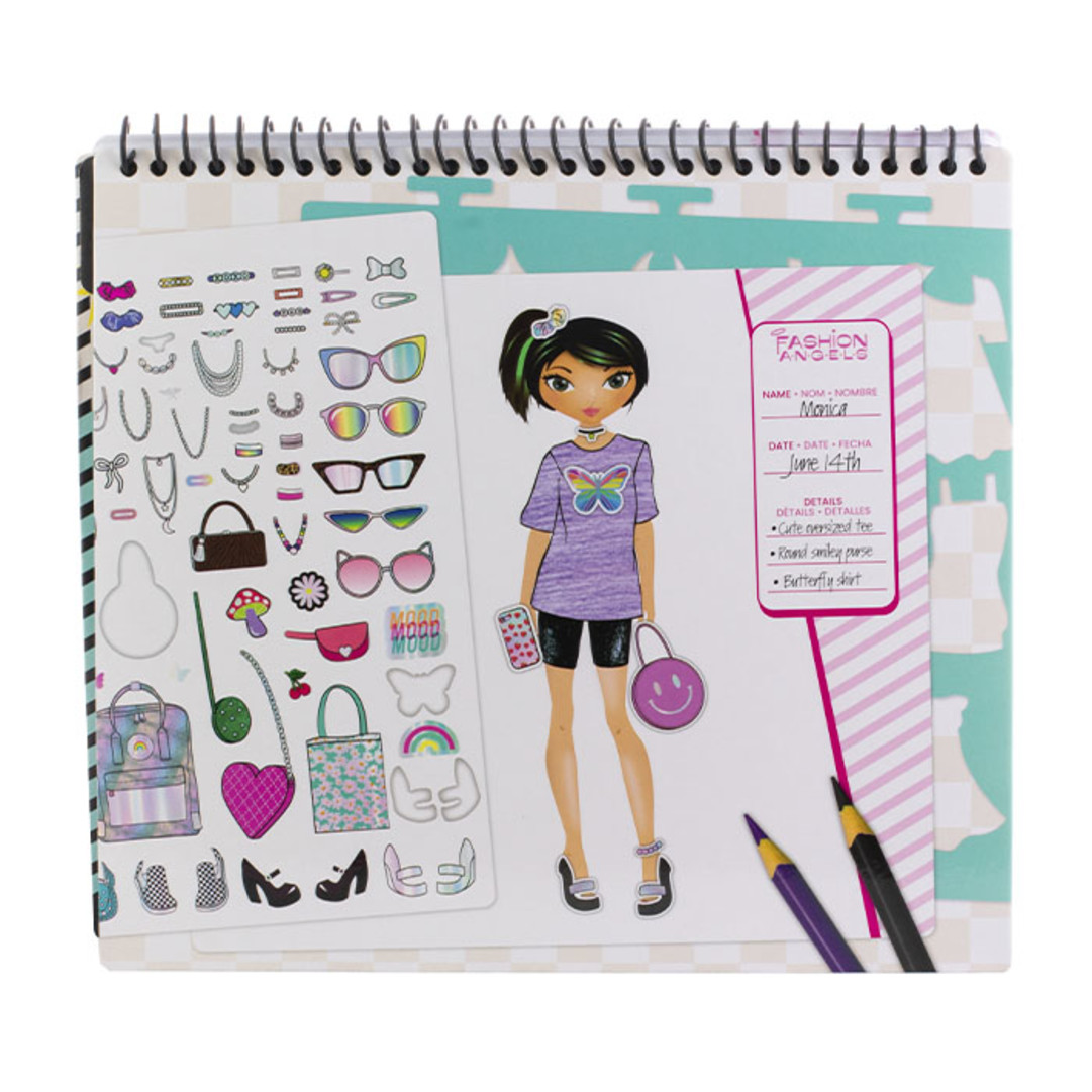 Cuadernillo Diseadora de Modas - "Fashion Sketch portfolio" Packaging with contents