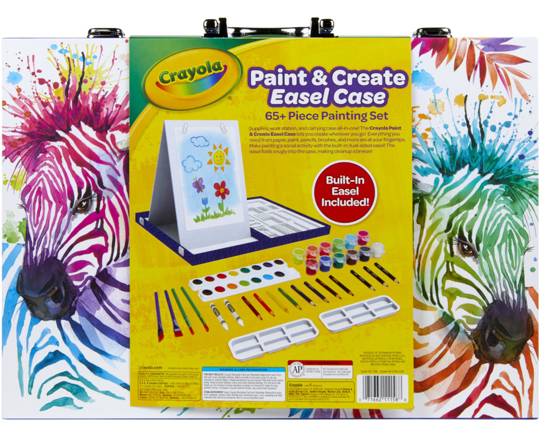 Crayola® Paint & Create Easel Case Back view.