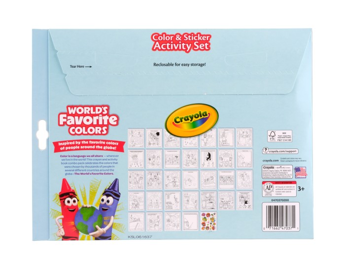 World's Favorite Colours Activity SetBack view