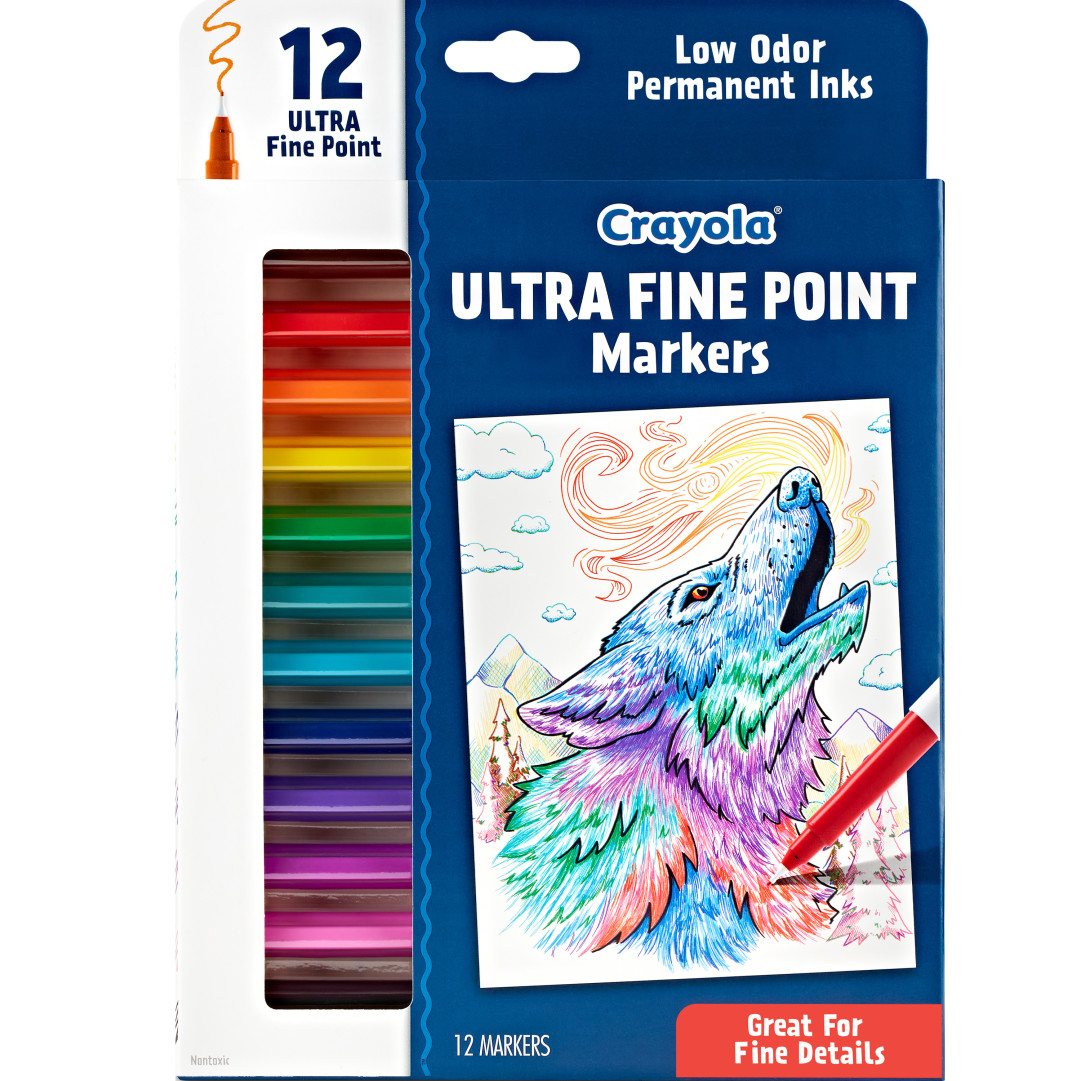 Design & Draw - 12 Ultra-Fine Point Markers Front view