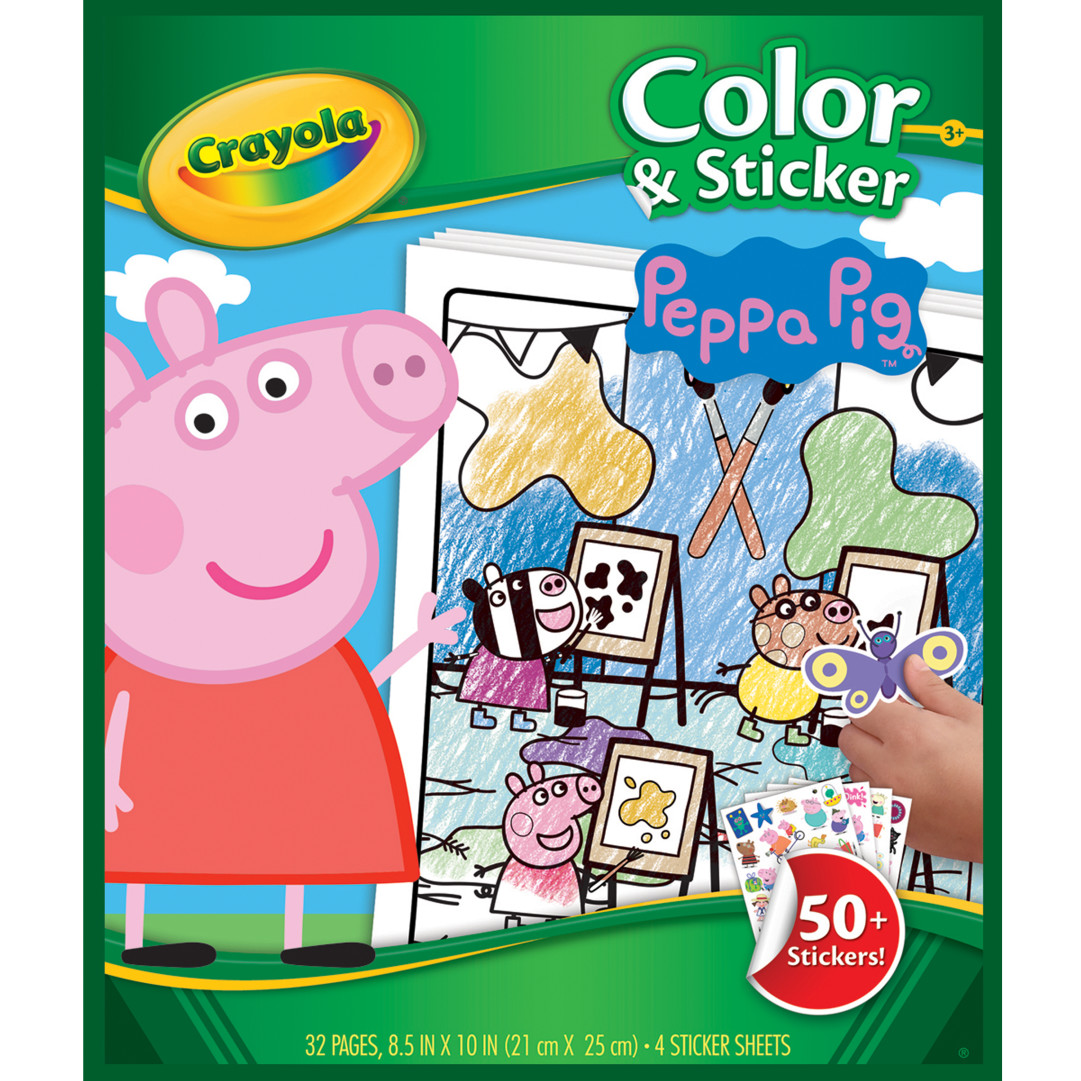 Color & Sticker Book - Peppa Pig Front view