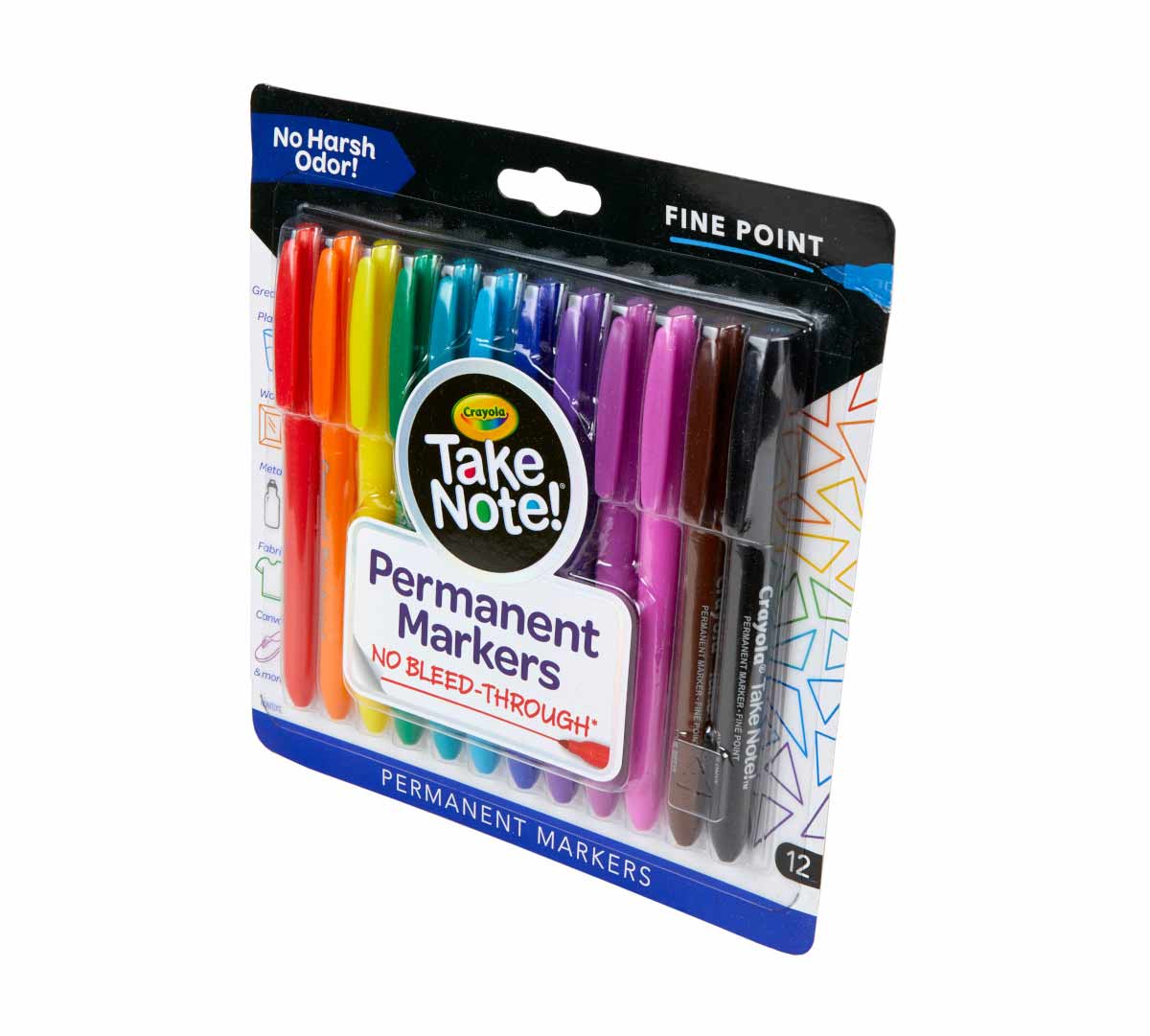 Take Note Permanent Markers 12 count right side view