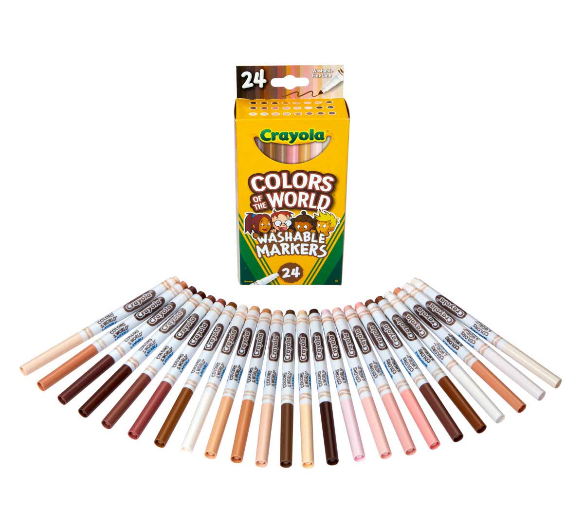 Colors of the World Washable Fine Line Markers packaging and contents
