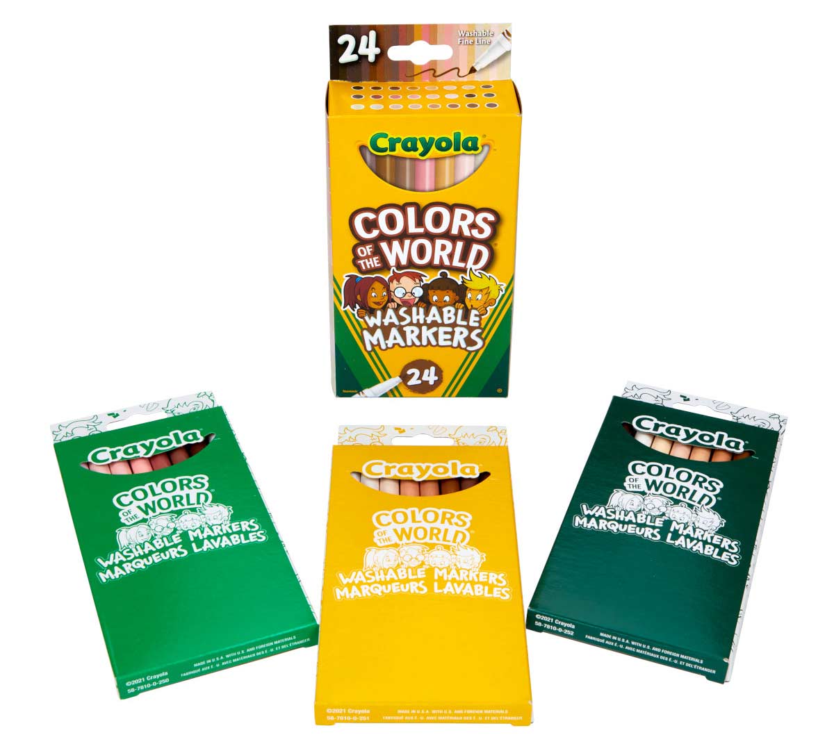 Colors of the World Washable Fine Line Markers outer packaging and interior packaging