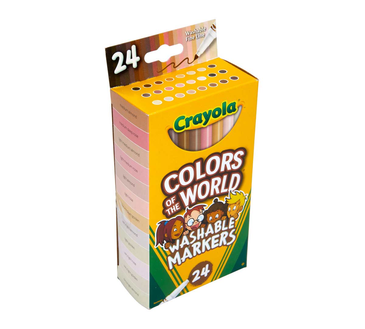Colors of the World Washable Fine Line Markers left angle view