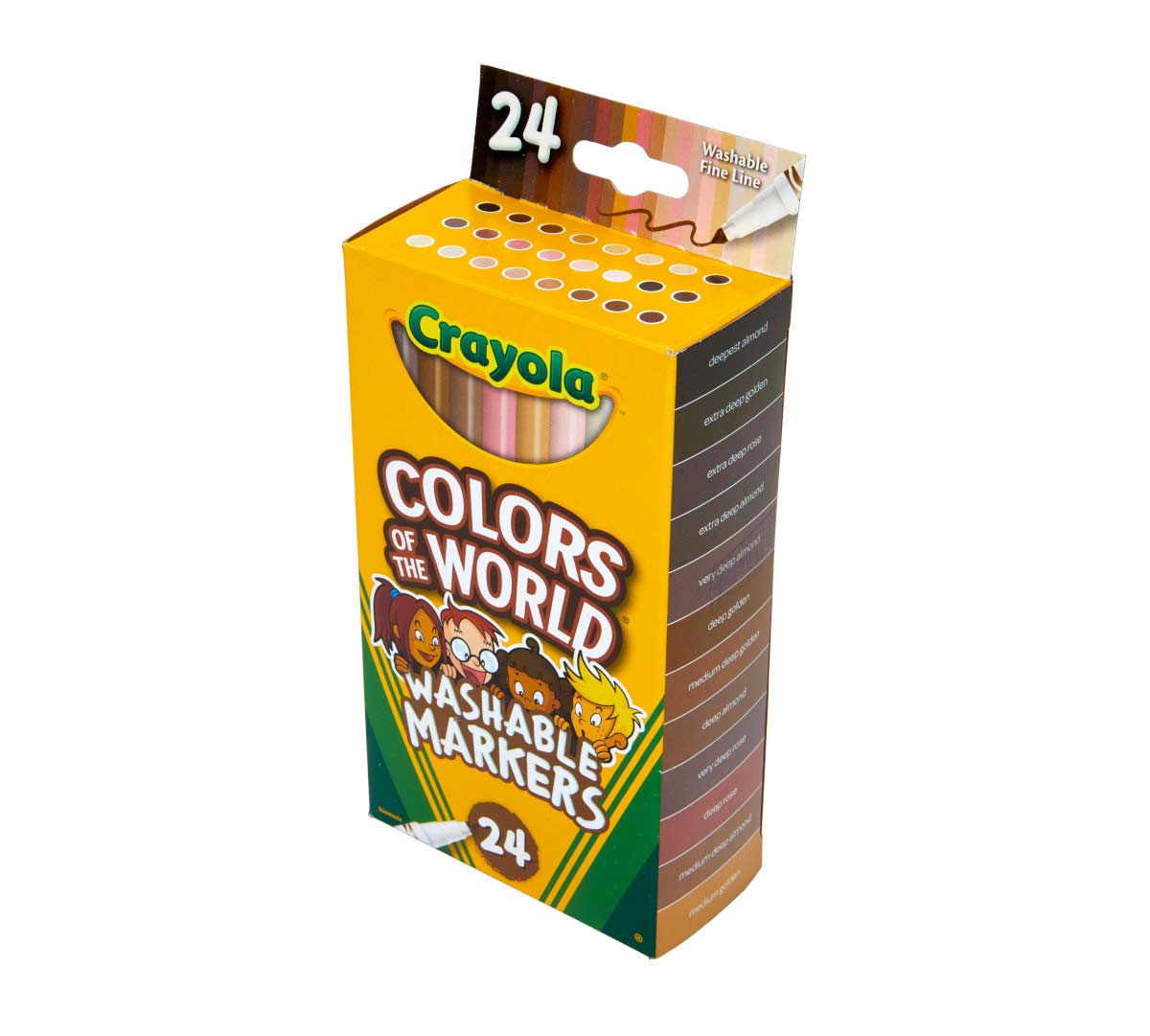 Colors of the World Washable Fine Line Markers right angle view