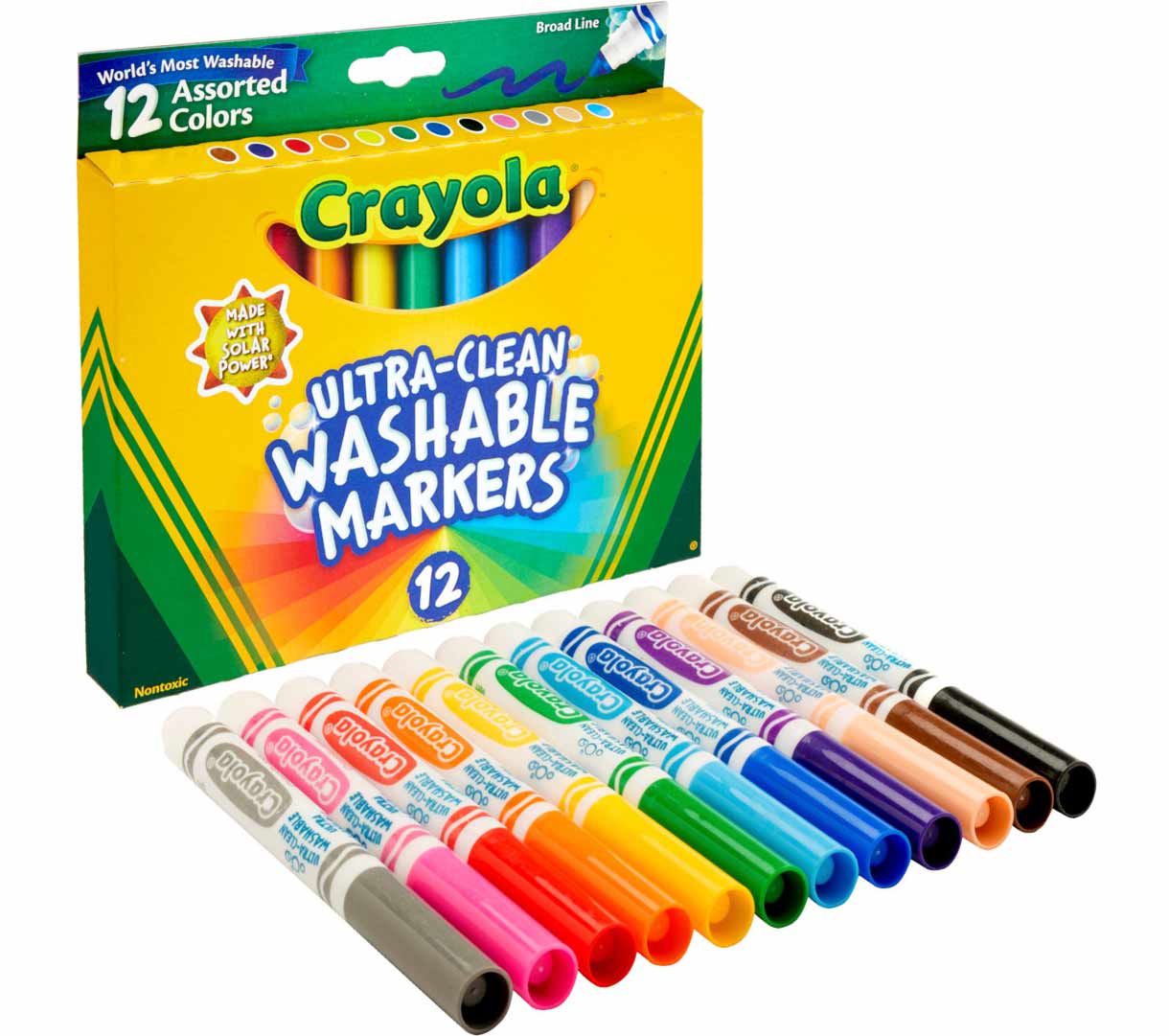 Ultra-Clean Washable Broad Line Markers packaging and contents.