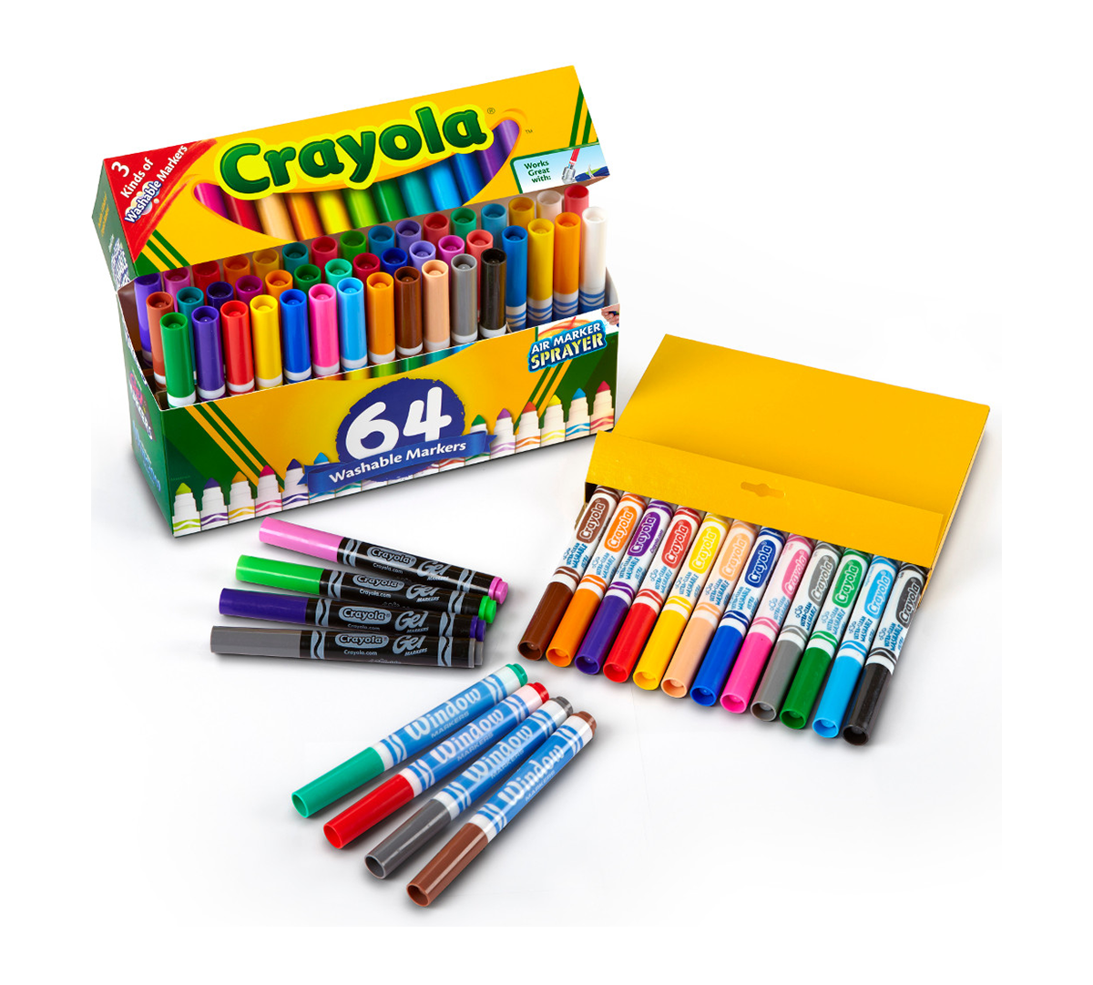 Broad Line Markers  64 Count Variety