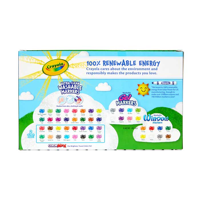 Broad Line Markers  64 Count Variety Back View