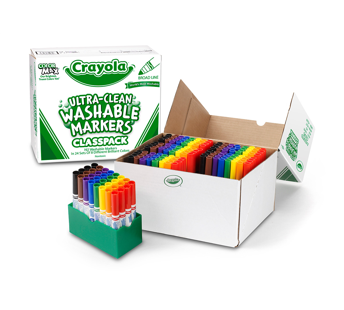 Ultra-Clean Washable Markers Broad Line 192 count open box