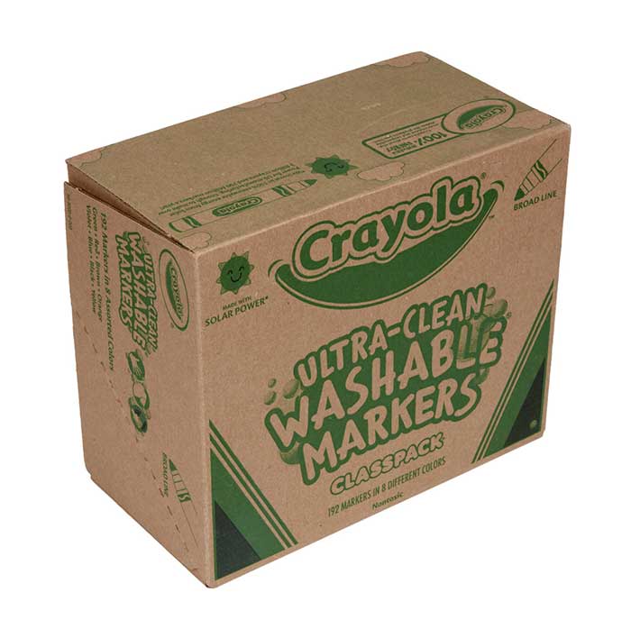 Ultra-Clean Washable Markers Broad Line 192 count left side view.