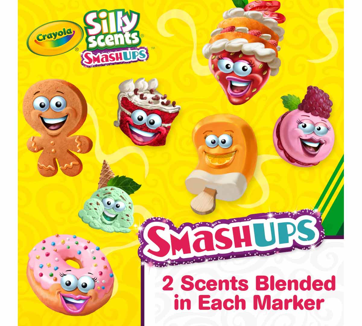 Silly Scents Smash Ups Wedge Tipped Washable Markers  12 Count