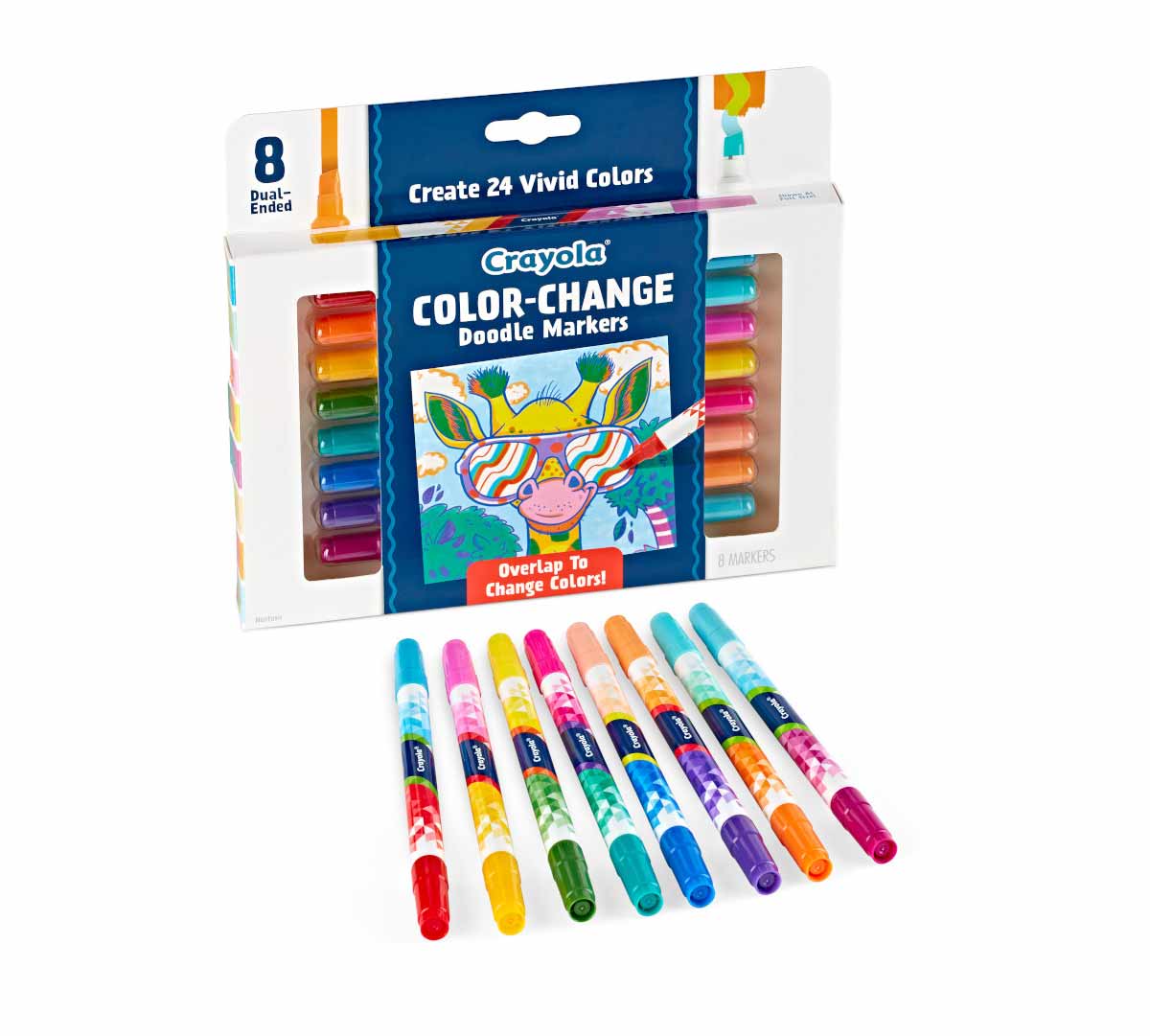 Doodle & Draw Color Change Doodle Marker  8 count packaging and contents.