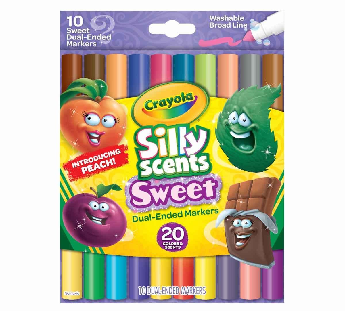Silly Scents Sweet Dual-Ended Markers  10 Count front view