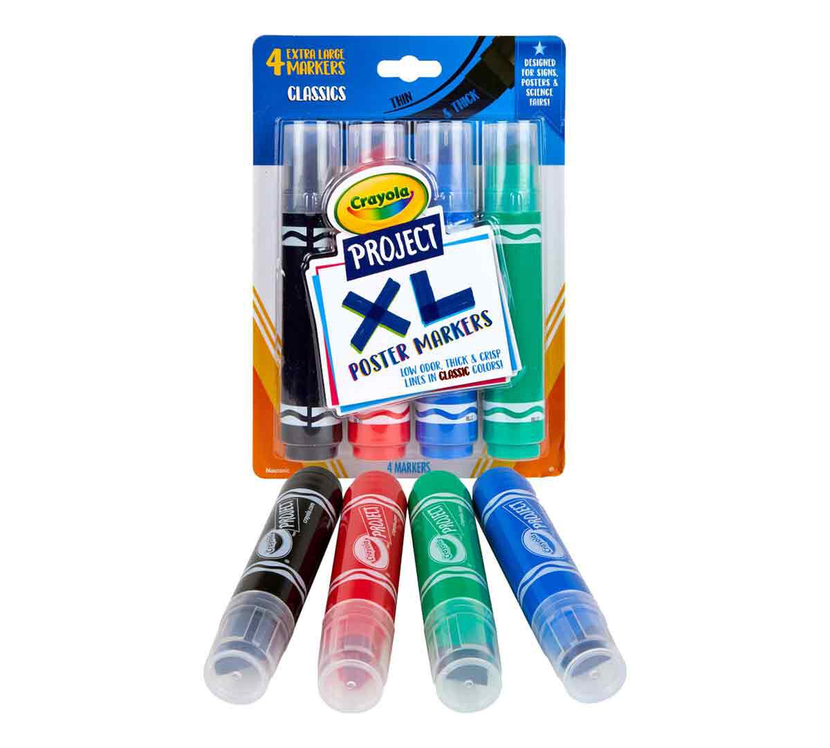 XL Poster Markers, 4 Count School Supplies