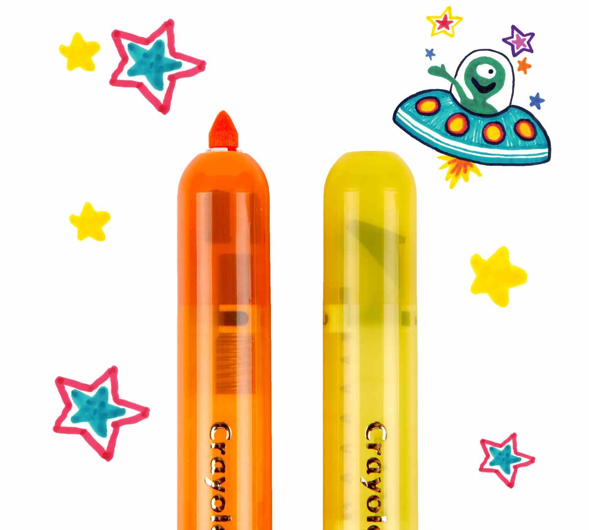 Clicks Retractable Markers  10 Count Tip Extended and Retracted