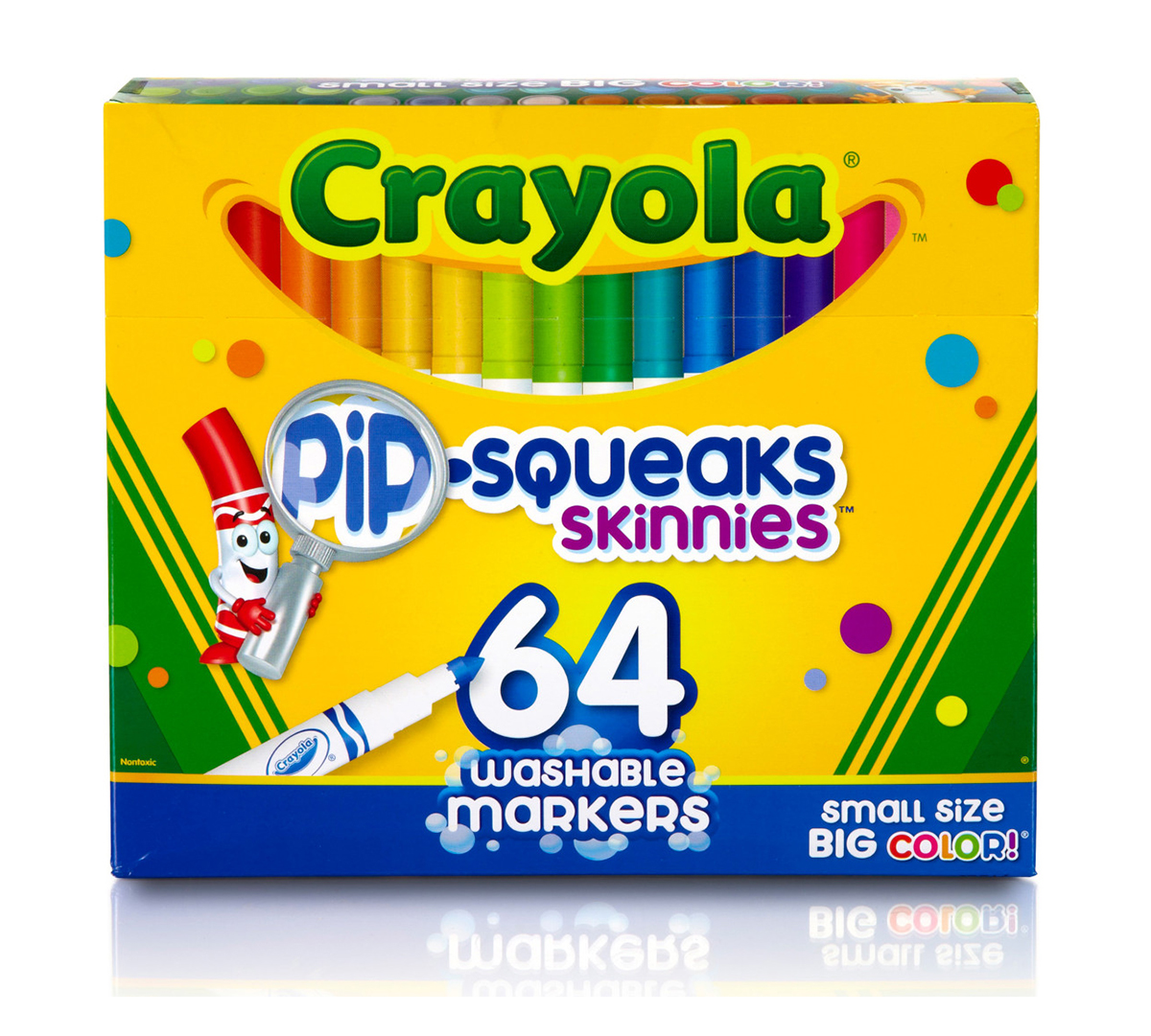 Pip-Squeaks Skinnies Washable Markers  64 Count