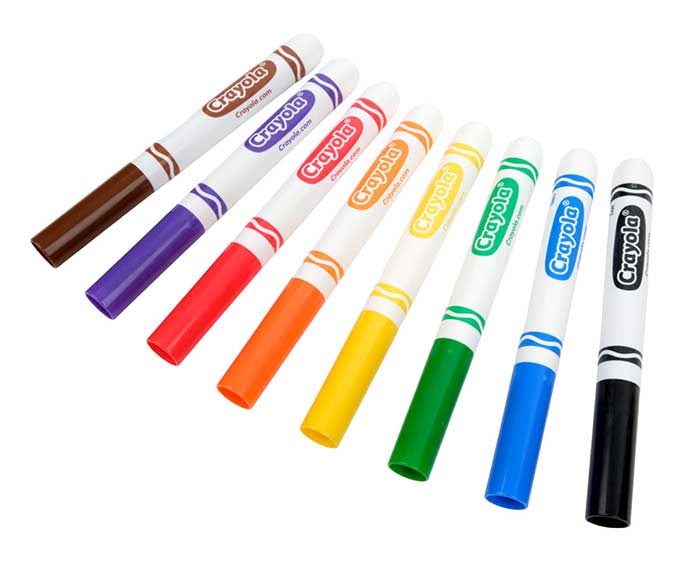 Broad Line Markers, Classic Colors, 8 Count contents.