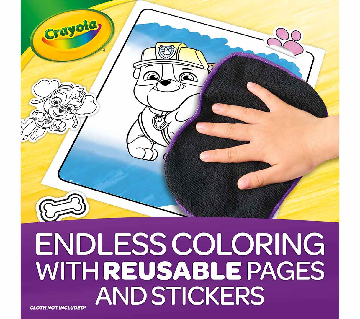 Paw Patrol Color and Erase Activity Pad with markers. Endless coloring with reusable pages and sticker. cloth not included.
