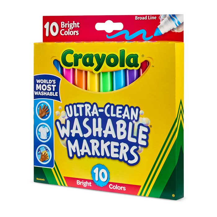 Ultra-Clean Markers, Broad Line, Bright, 10 ct. right side view.