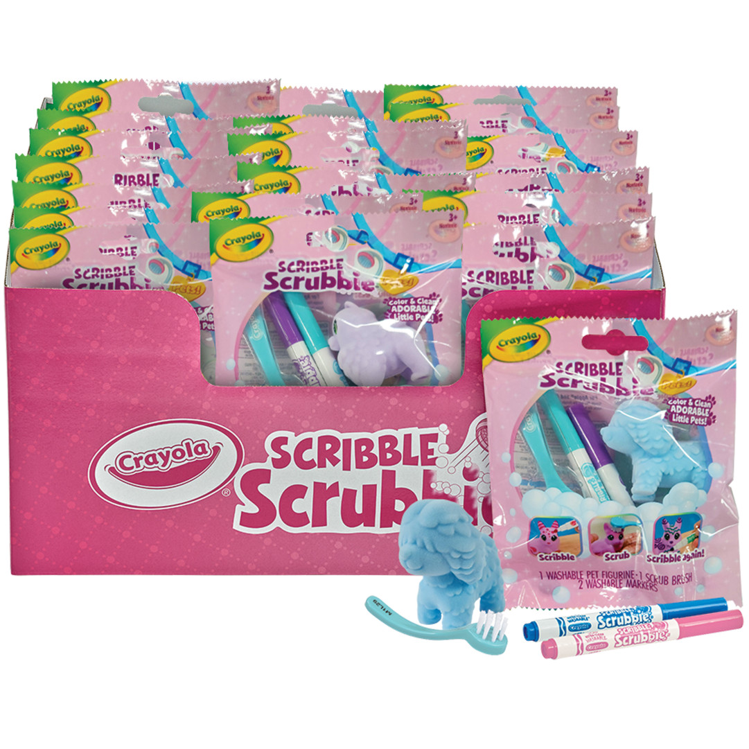 Scribble Scrubbie™ - Pastel Pets Front view