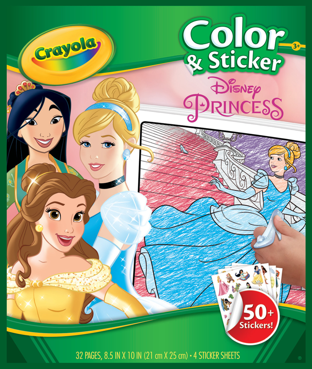 Color & Sticker Book - Disney Princess Front view