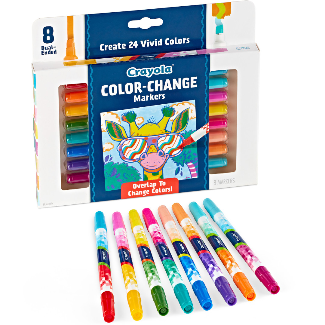 Crayola® Design & Draw - 8 Color-Change Markers Contents