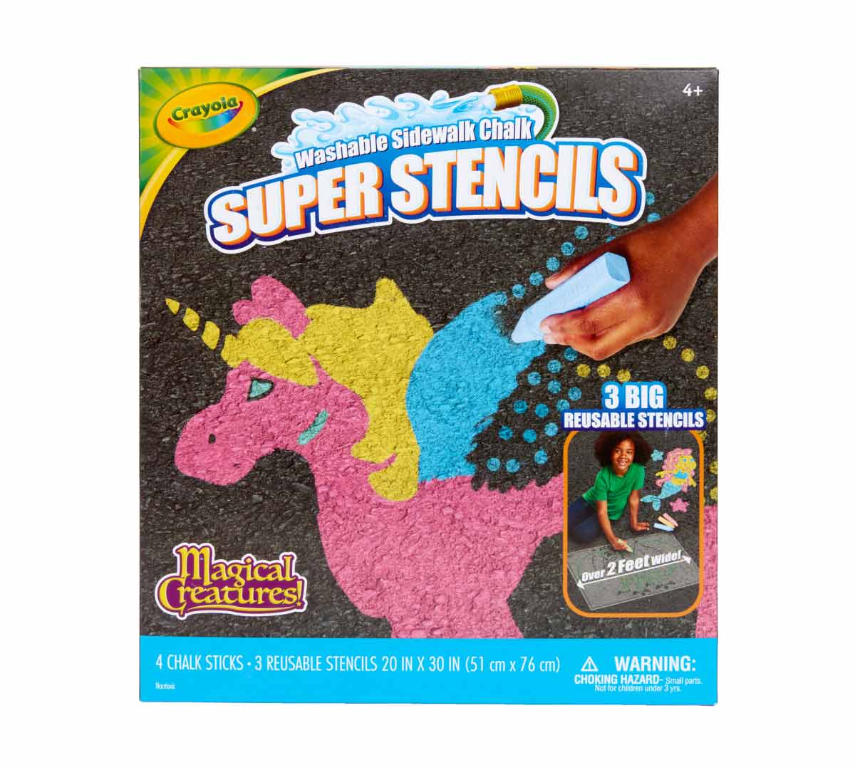 Sidewalk Chalk Super Stencils  Magical Creatures front view