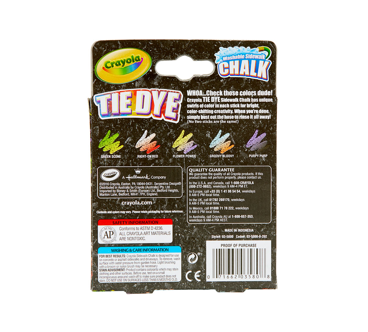 Special Effects Sidewalk Chalk  Tie Dye