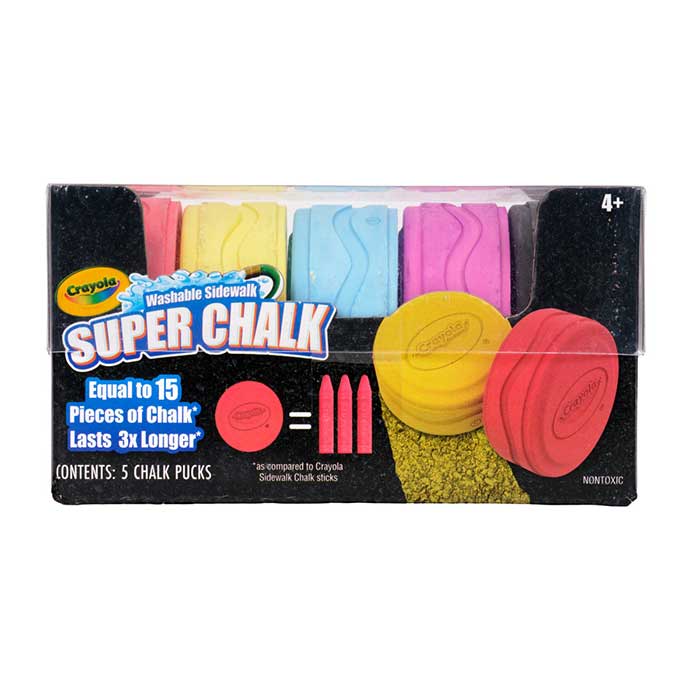 Crayola Super Chalk Pucks | Outdoor Sidewalk Chalk for Kids