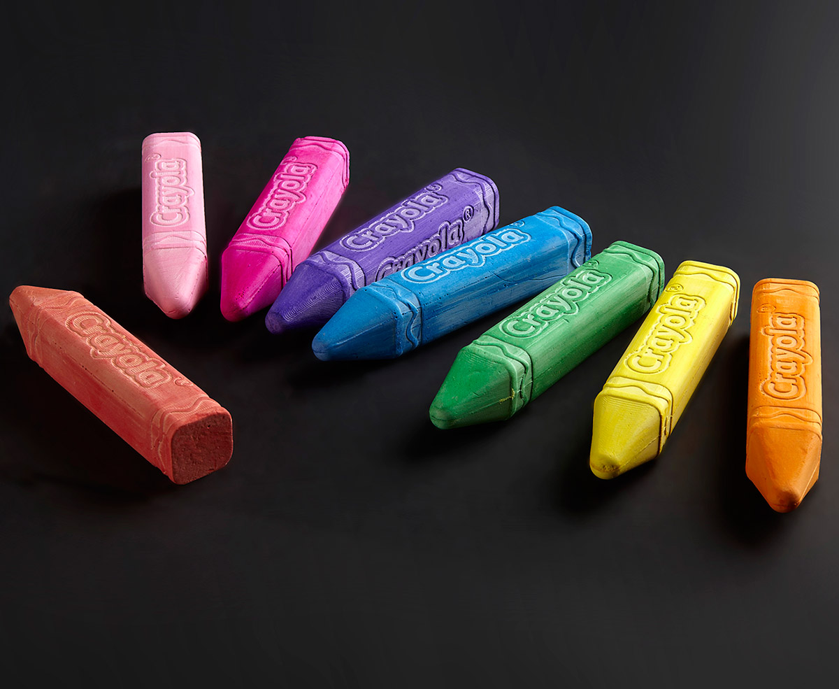 Washable Sidewalk Chalk  16 count chalk sticks on black background