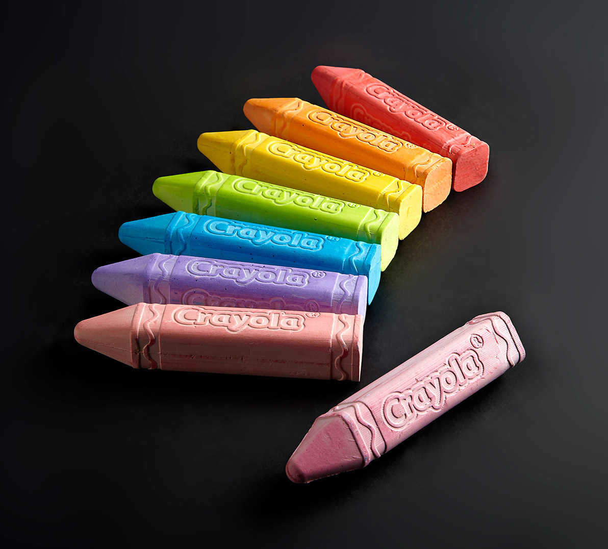 Washable Sidewalk Chalk  16 count chalk sticks on black background