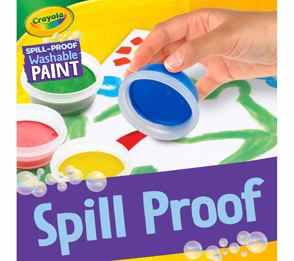 Spill Proof Washable Paint  5 count. Spill Proof.