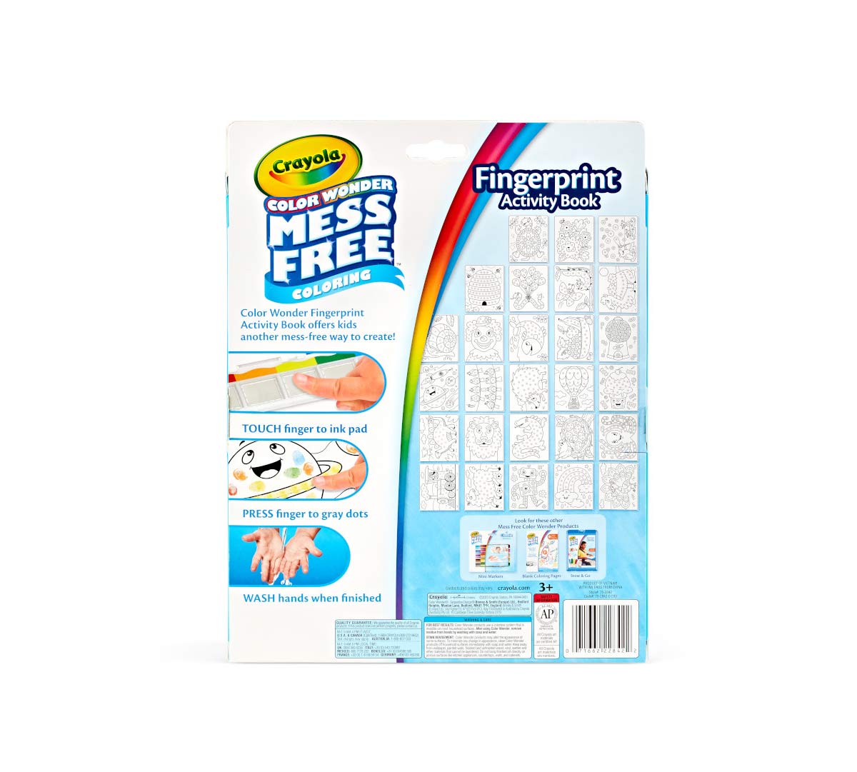 Color Wonder Mess Free Finger Painting Activity Book back view