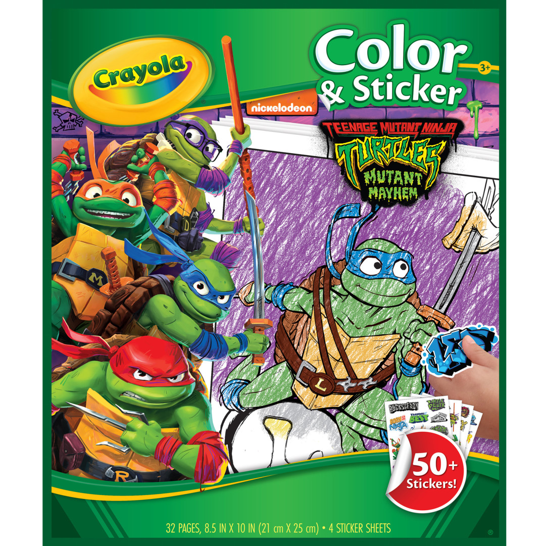 Color & Sticker Book - TMNT Front view