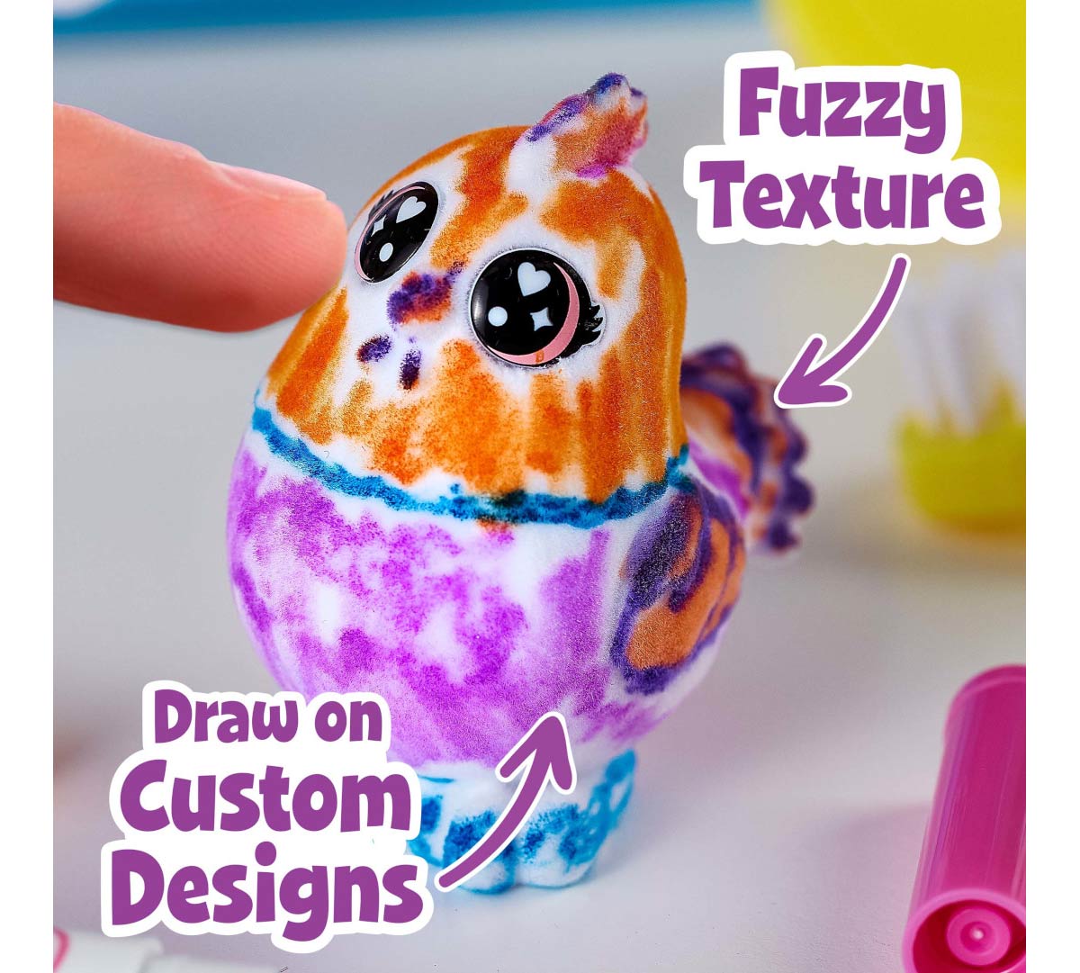 Scribble Scrubbie Pets Carnival Spin Wash Fuzzy Texture  Draw on Custom Designs