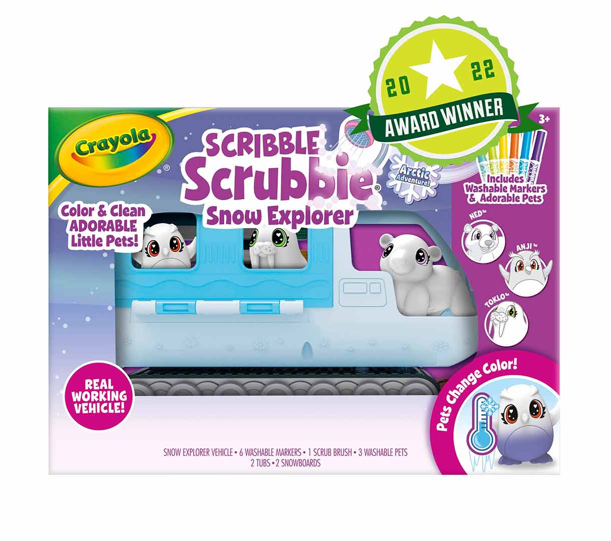 Scribble Scrubbie Pets Arctic Explorer with 2022 Award Winner Seal.