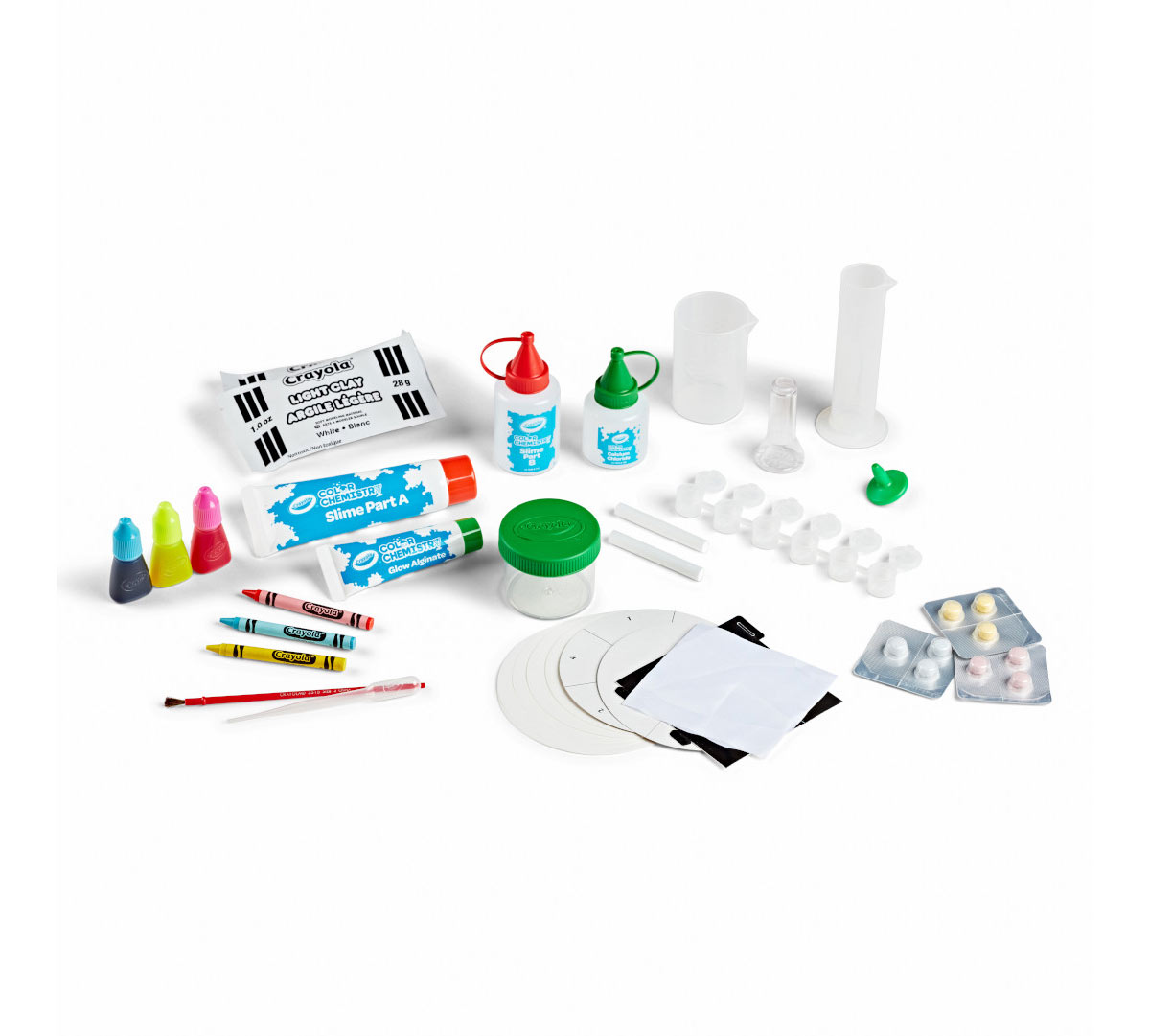 Crayola Tie Dye Color Chemistry Set contents