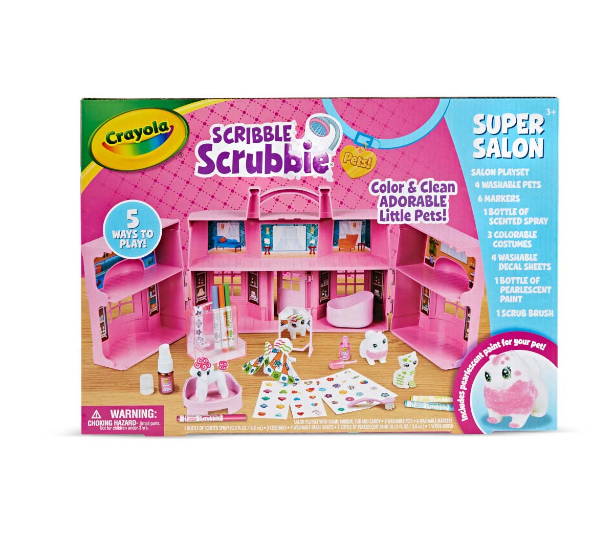 Scribble Scrubbie Pets Super Salon with Paint