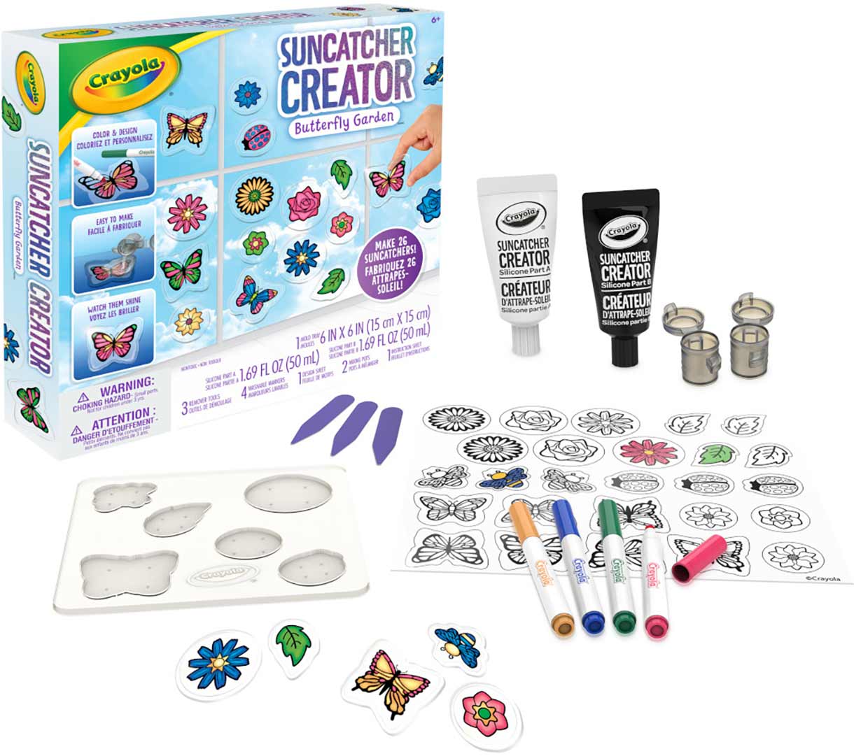 Suncatcher Creator Butterfly Garden packaging and contents