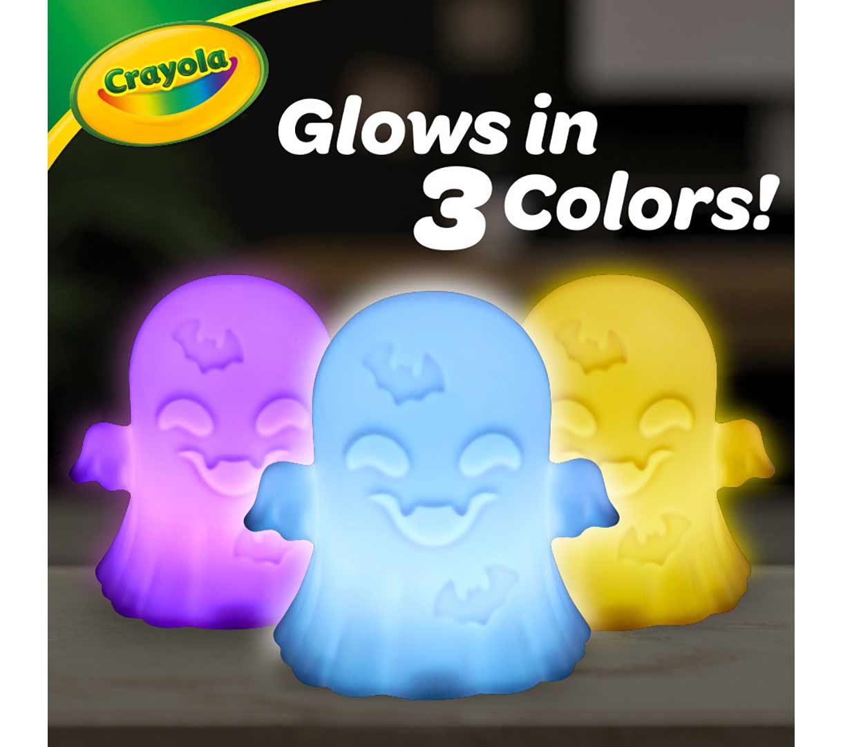 Light-Ups Recolorable Ghost. Glows in 3 colors!