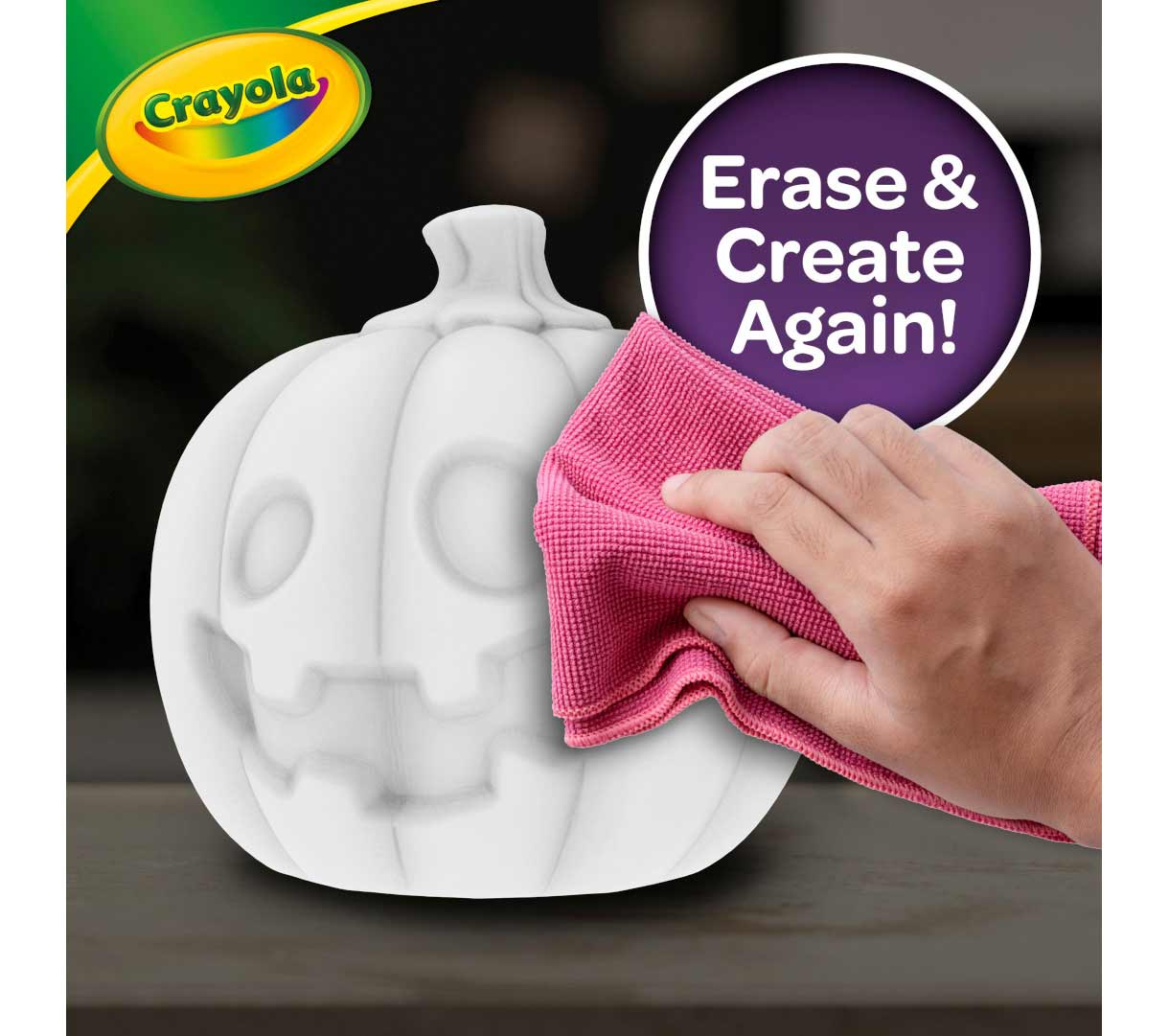 Light-Ups Jack-O-Lantern erase and create again